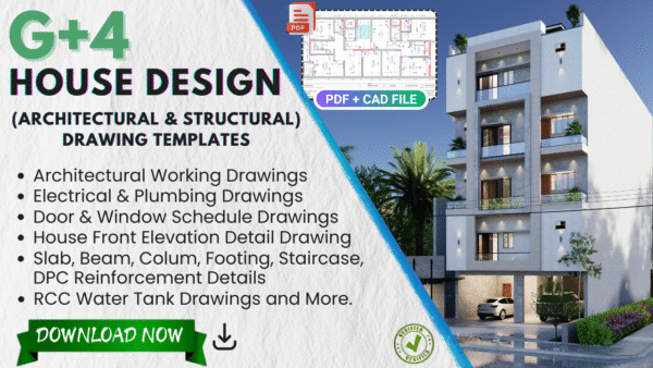 G+4 Building Drawing Templates PDF | Structural & Architectural | Infra Skill Hub