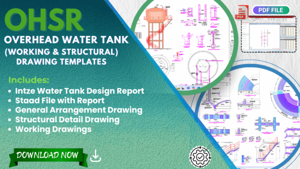 Intze Water Tank Detail Drawing PDF | RCC Overhead Water Tank, OHSR, STAAD File, Design Report | Infra Skill Hub