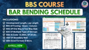 BBS course for beginners learning bar bending schedule and steel quantity