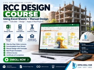 RCC Design Course with Manual Calculations and Excel Design Sheets