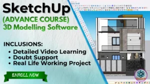 SketchUp course for beginners learning 3D building modelling