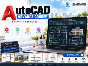 AutoCAD Course Online for civil engineers and architects with practical drafting and working drawings