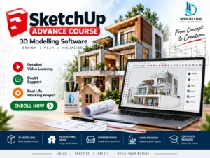 SketchUp Course Online for 3D modeling, architectural design and real project training