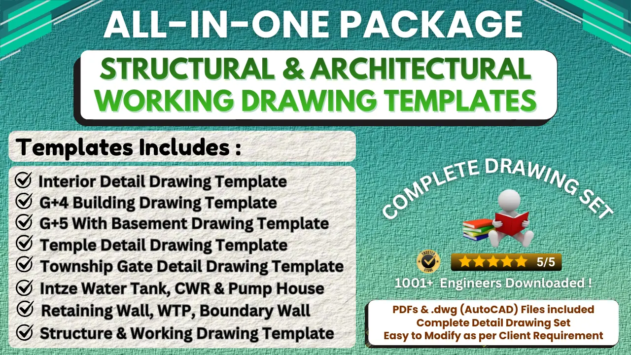 Complete Architectural & Structural Drawing Template - Infra Skill Hub